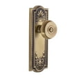 thumbnail image 2 of Grandeur Parbou_Dd_Na Parthenon Solid Brass Rose Dummy Door Knob Set - Brass, 2 of 6