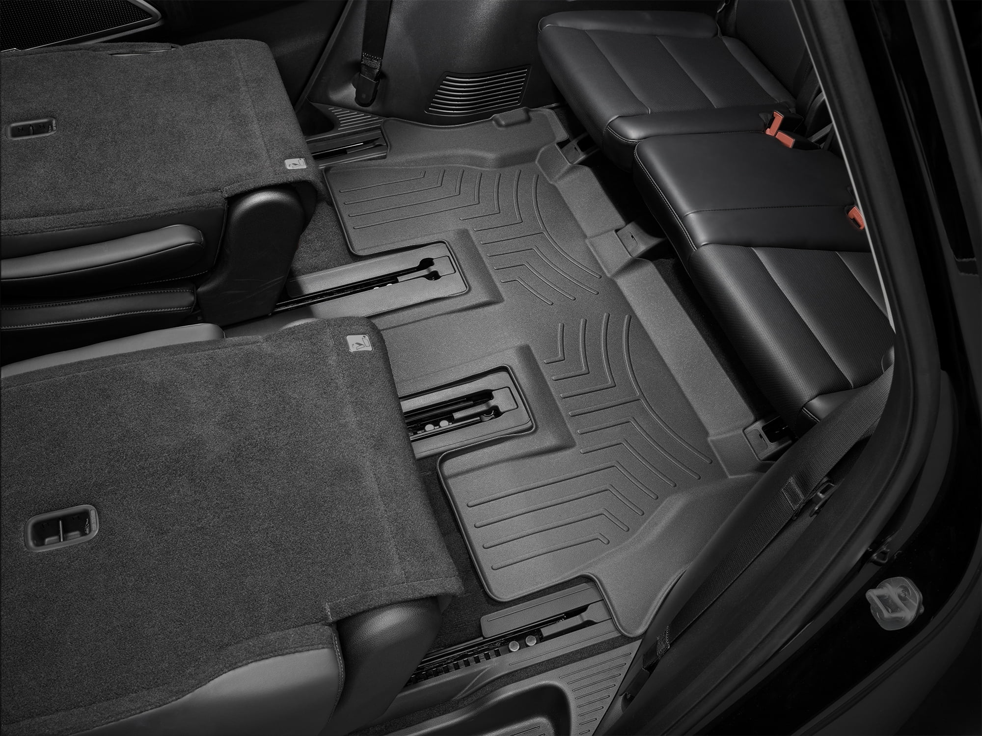 WeatherTech Custom Fit FloorLiners compatible with 2020-2025 Kia Telluride - 3rd Row, Black