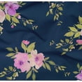 thumbnail image 4 of oneOone Organic Cotton Poplin Twill Fabric Watercolor Leaves & Peony Floral_Printed Fabric 1 Yard 42 Inch Wide, 4 of 4