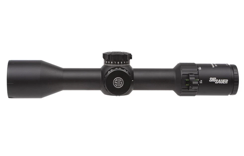 Sig Sauer WHISKEY6 Scope 3-18x44mm, 30mm, FFP, MOA Milling Hunter 2.0, Locking 0.25 MOA ADJ, Black