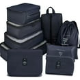 thumbnail image 1 of Storage Bag 9-piece Travel Organizer Suitcase Packing Set Storage Box Portable Luggage Organizer Clothes and Shoes Organizer, 1 of 7