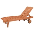thumbnail image 5 of Zimtown Wood Wheel Design and Adjustable Backrest Outdoor Sun Lounger, 5 of 9