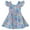 Blue / skye, variant on Paw Patrol Skye Floral Little Girls Chambray Skater Dress Toddler to Little Kid