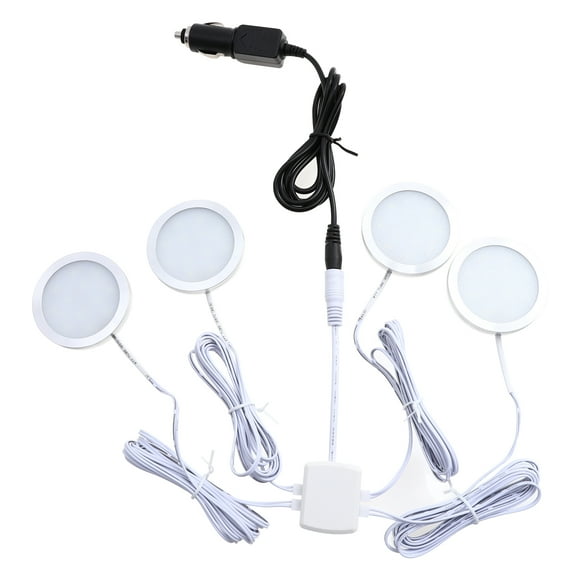 MasteelfCA 4PCS Round Down Light 12V Closet Display Lamp Cabin Ceiling Lighting Supply