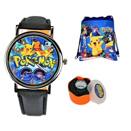 Ladies College Logo Quartz Watches - Pokemon Pikachu & Ash Quartz Analog Wrist Watch For Men Women Boys Girls.Fashion Large Modern Display.Luminous Watch Hands.