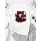 thumbnail image 2 of Creative Gothic Style Graphic Print T-shirt Casual Round Neck Short Sleeve Top Women's Clothing TEE, 2 of 6