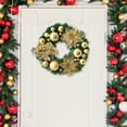 thumbnail image 6 of Gold Christmas Door Wreath with Red Berries & Holly Leaves | 30cm Artificial Holiday Decoration for Front Door & Wall | 1 Piece Festive Décor, 6 of 6