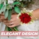thumbnail image 4 of 4 Uds. Brazalete de ramillete nupcial de boda pulsera decorativa de ramillete de muñeca pulsera de flores para novia, 4 of 6