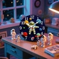 thumbnail image 5 of 3D Cute Astronaut Pattern Wall Clock 12 Inch Non-Ticking Clocks Round Starry Sky Planet Wall Hanging Clock Battery Operated for Bedroom Living Room Kitchen Office colorful DIY, 5 of 9
