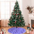 thumbnail image 7 of Rocae Purple Snowflake Elegance for Christmas Tree Skirt with Pom Pom Trim for Holiday Party for Holiday Home Decor Indoor Outdoor-36", 7 of 7
