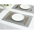 thumbnail image 6 of Unique Bargains Set of 8 Table Placemats Washable Wipeable Table Mat Silver Gray 18x12Inch, 6 of 7