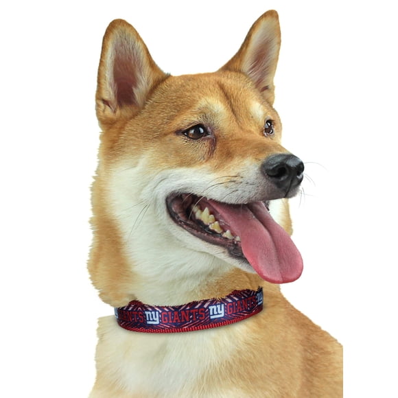 Zubaz NFL Team Adjustable Pet Collar for Dogs & Cats New York Giants Medium