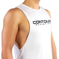 thumbnail image 4 of Contour Athletics Bodybuilding Tank Tops for Men, Stringer Muscle Fitness Tee for Gym Workout (White), 4 of 4