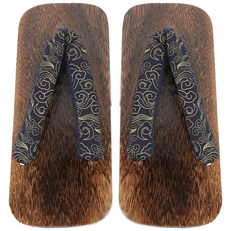 

ifundom 1 Pair of Japanese Wooden Clogs Slippers Delicate Sandals Women Shoes Daily Clogs(42)