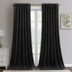 thumbnail image 1 of Cortinas opacas HOMEIDEAS, terciopelo negro, 132 x 213 cm, 2 paneles, 1 of 8