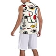 thumbnail image 2 of Sikiie Aabstract Eyes Basketball Jersey Reversible Men's Mesh Athletic Sports Shirts Training Practice S-4XL3X-Large, 2 of 6