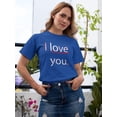 thumbnail image 2 of I Love You. Shaped T-Shirt Women -Image by Shutterstock, Female Small, 2 of 4