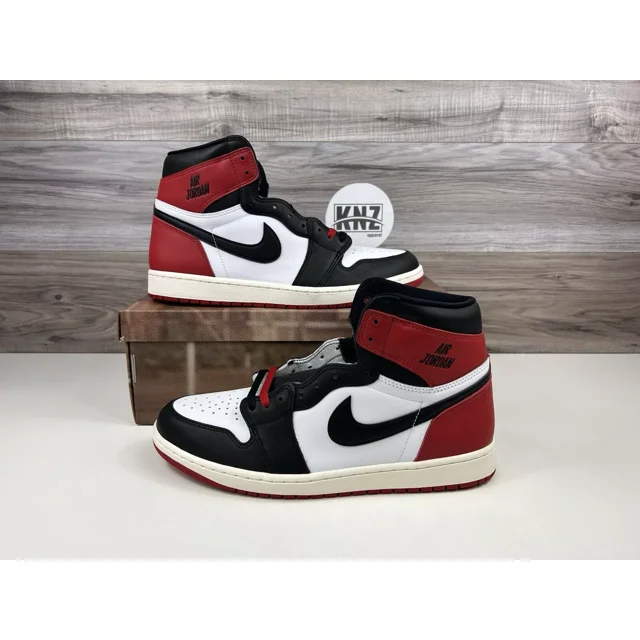 *N I-K-E A i r-Jor-dan 1 Retro High OG Black Toe Reimagined White Red Shoes DZ5485-106
