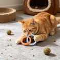thumbnail image 5 of Soft Mesh Tube Donut Cat Toy with Bells, Interactive Teething Chew Ring for Indoor Cats, Crinkle Voice Kicking Toy for Tooth Th, Blue, by IHXORA, 5 of 6