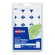 Avery Printable Mailing Seals, Clear, 1" Diameter, 480 Labels (5248)