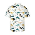 thumbnail image 4 of Xecao Cute Whale print Hawaiian shirt - a stylish short-sleeve button-down for men, perfect for casual beach and tropical outings., 4 of 9
