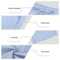 thumbnail image 6 of BLTIBY Mens Summer Linen 2 Piece Outfits V Neck Short Sleeve T-Shirts and Drawstring Shorts Casual Loose Beach Loungewear with Pockets Light Blue L, 6 of 9