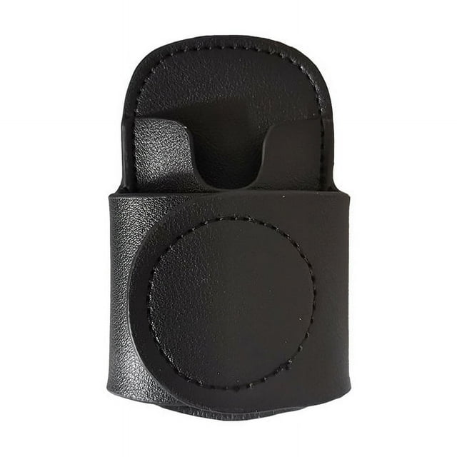 Étui de Stéthoscope en Cuir Véritable Premium - Pochette de Rangement Portable et Sécurisée avec Design Polyvalent de Suspension à la Taille et de Fixation de Poche, Construction en PU Durable, Noir avec Clip en Fer pour Voyage et Médical Quotidien