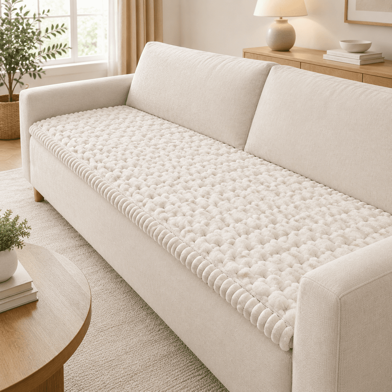 Beige 27.6 X 70.9 Pet Sofa & Chair Protector Washable Non-Slip Cover