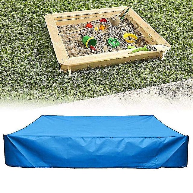Cubierta de caja de arena de protección a prueba de polvo Cubierta de piscina de arenero impermeable / 200 * 200 / Azul kaili Sencillez