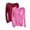 Hot Pink 1, variant on Womens Pajama Tops with Built in Bras Plus Size Long Sleeve Crewneck Nightwear Comfy Solid Shirts Loungewear 2 Pack