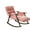 Pink+Velvet, variant on Rocking Chair Nursery - Modern Velvet Gliding Rocker Chair Lounge Chair with Adjustable High Back and Footrest, Glider Recliner Nursery Chair for Living Room Bedroom Office, Orange