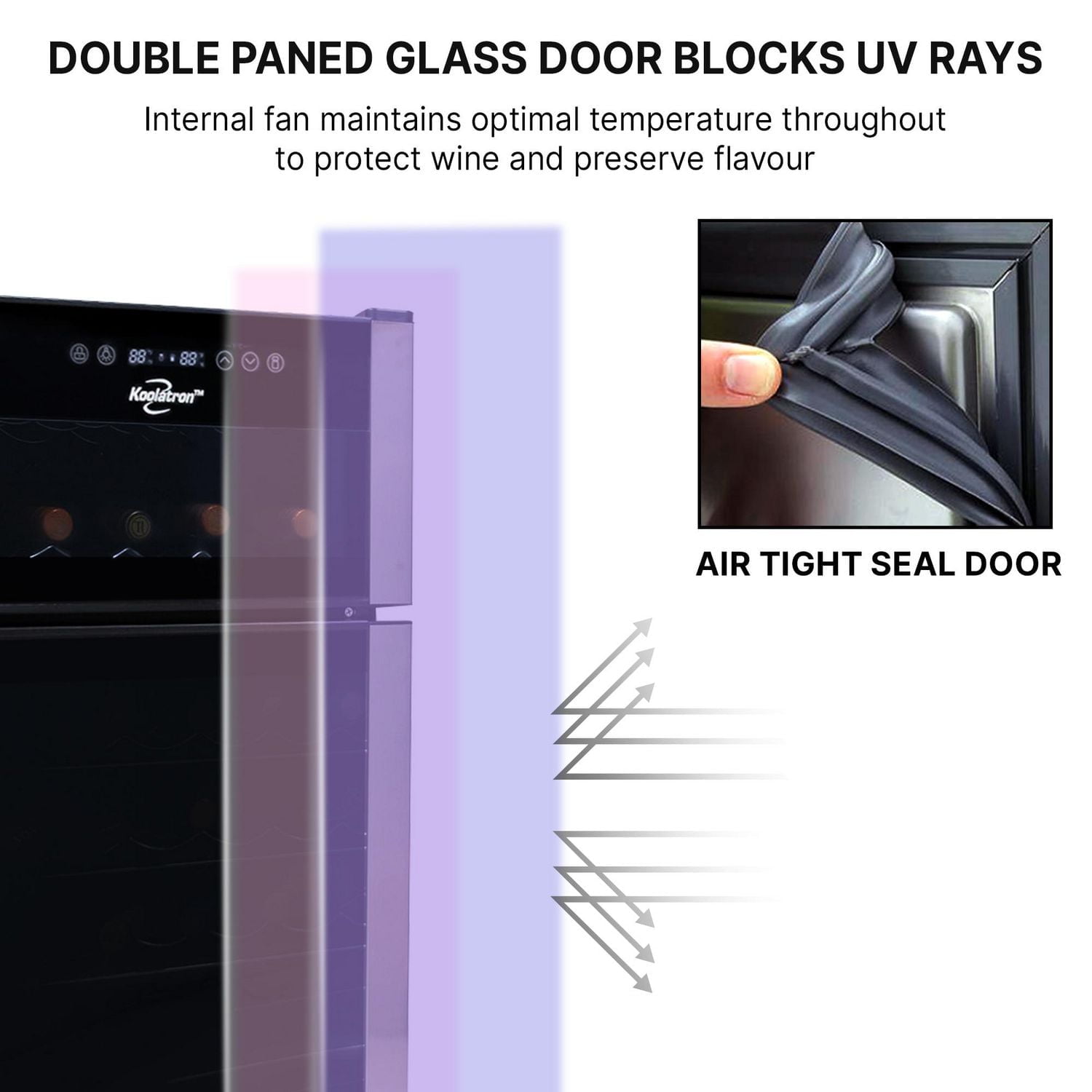 Koolatron Cellier à vin autoportant à 2 zones pour 29 bouteilles