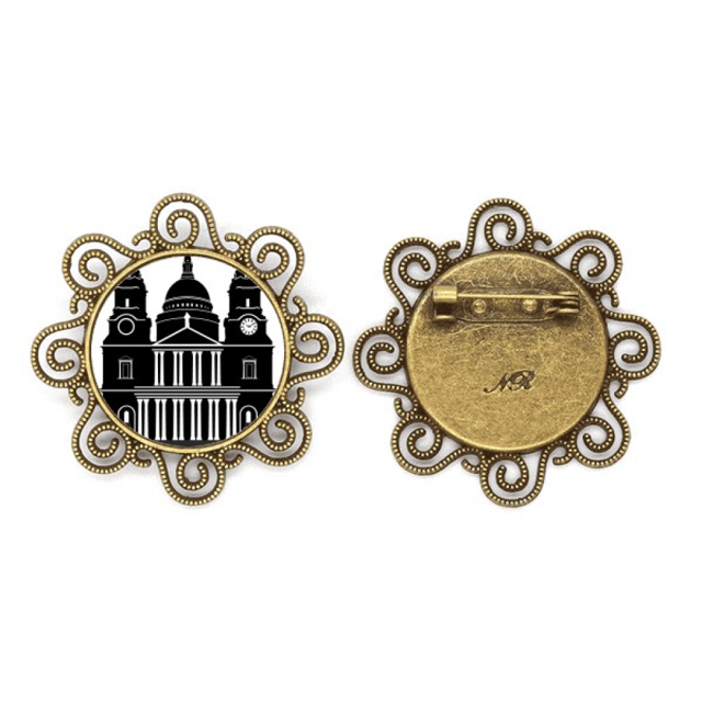 Inglaterra edificio Reino Unido silueta UK Broche de flores, regalo de joyería para mujeres y niñas Unbranded M