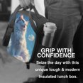 thumbnail image 6 of Xecao Clear Sky Blue Cat Print Lunch Bag - Durable, Double-Insulated Lunch Bag, Holds Lunch Box, Water Bottle, & Snacks,Leakproof Cooler Tote Bag, 6 of 7