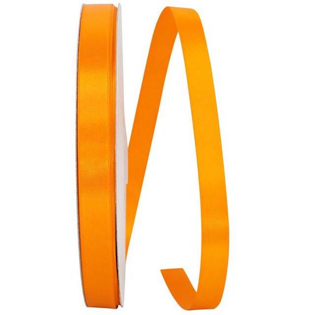 Reliant Ribbon 4950-762-03C Ruban Satin Double Face de 0,625 Po, 100 Verges, Tangerine