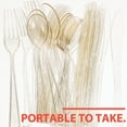 thumbnail image 4 of 12 juegos de cubiertos, utensilios para servir para fiestas, cucharas de bufé, vajilla de plástico, plato para sopa, postre, parfait, tenedor, 4 of 5
