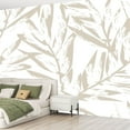 thumbnail image 2 of Peel and Stick Wallpaper Canvas Neutral Colour Tropical Leaf seamless design for fashion textiles Modern Art Wall Mural Decor Self Adhesive and Removable 69in x 98in, 2 of 6