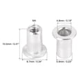 thumbnail image 2 of 110 Pcs M4 Silver Tone Aluminum Alloy Car Auto Flat Head Rivet Nut Threaded Insert, 2 of 6
