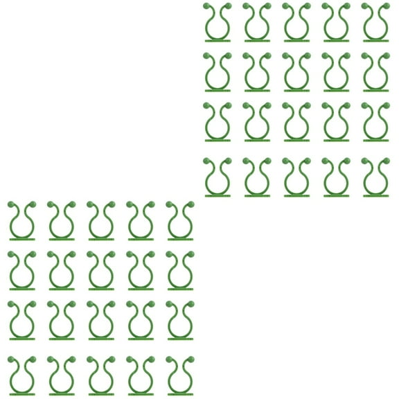 Masteelf 160 pcs  Climbing Wall Fixture Clips Self- Adhesive Hooks Invisible Clips for Climbing Plants Fixing Snap for Vines Grow Upright and Home Decoration Green