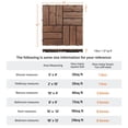 thumbnail image 3 of Alden Design 12” x 12” Interlocking Wood Flooring Tiles for Deck, Pack of 27, Brown, 3 of 11