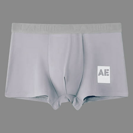 YUTK Thong Underwear in Clearance Men S Underwear Mid-Waist Breathable Men S Shorts Comfortable -Friendly Shorts Gray Xxl