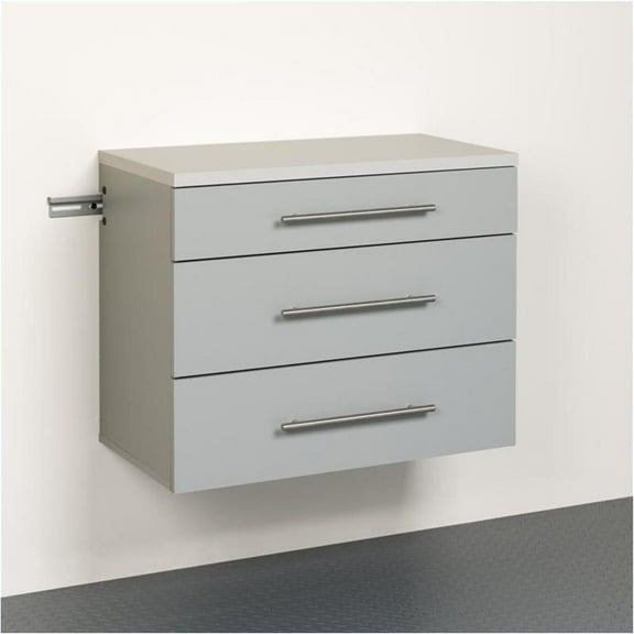 Hawthorne Collections 3 Drawer Storage Cabinet in Light Gray Laminate