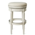thumbnail image 3 of Maven Lane Pullman Backless Bar Stool in White Oak Finish w/ Natural Color Fabric Upholstery, 3 of 5