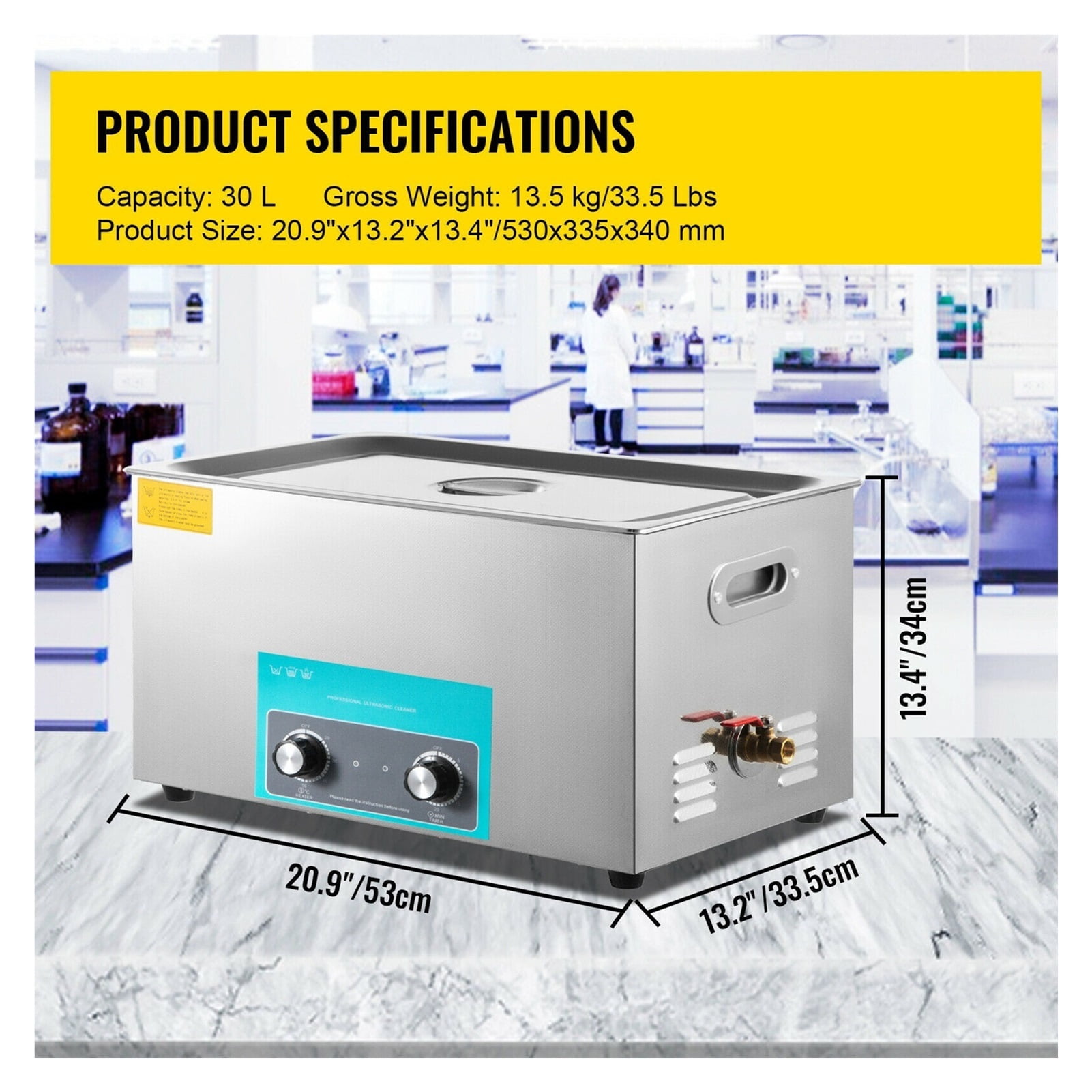 Electric Knob Ultrasonic Cleaner 2L 3L 6L 10L 15L 22L 30L Portable Washing Machine Lave-Dishes Ultrasound Home Appliance ,Strong Cleaning