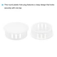 thumbnail image 4 of Uxcell 32Pcs 25mm(1') White Round Hole Plugs Nylon Plastic Flush Type Hole Plug Insert End Cap for Locking Hole Tube, 4 of 6