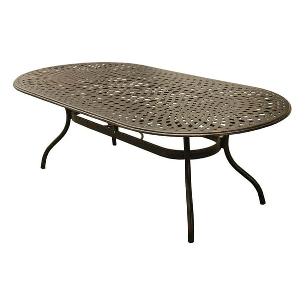 Oakland Living Modern Mesh Lattice Aluminum Patio Dining Table