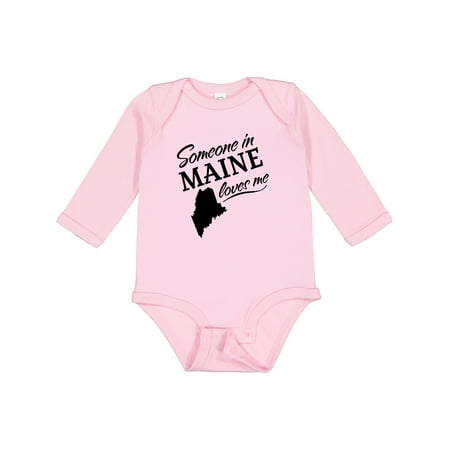 

Inktastic Someone in Maine Loves Me Gift Baby Boy or Baby Girl Long Sleeve Bodysuit