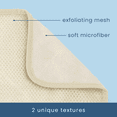 thumbnail image 3 of S&T INC. Exfoliating Washcloths, Dual Sided for Face and Body Scrub Towel, 9.9 Inch x 9.9 Inch, Cream, 3 Pack, 3 of 7