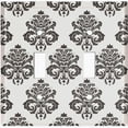 thumbnail image 2 of Metal Light Switch Plate Outlet Cover (Damask Gray - Double Toggle), 2 of 2
