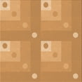 thumbnail image 1 of Ahgly Company Indoor Square Patterned Cantaloupe Orange Area Rugs, 4' Square, 1 of 6